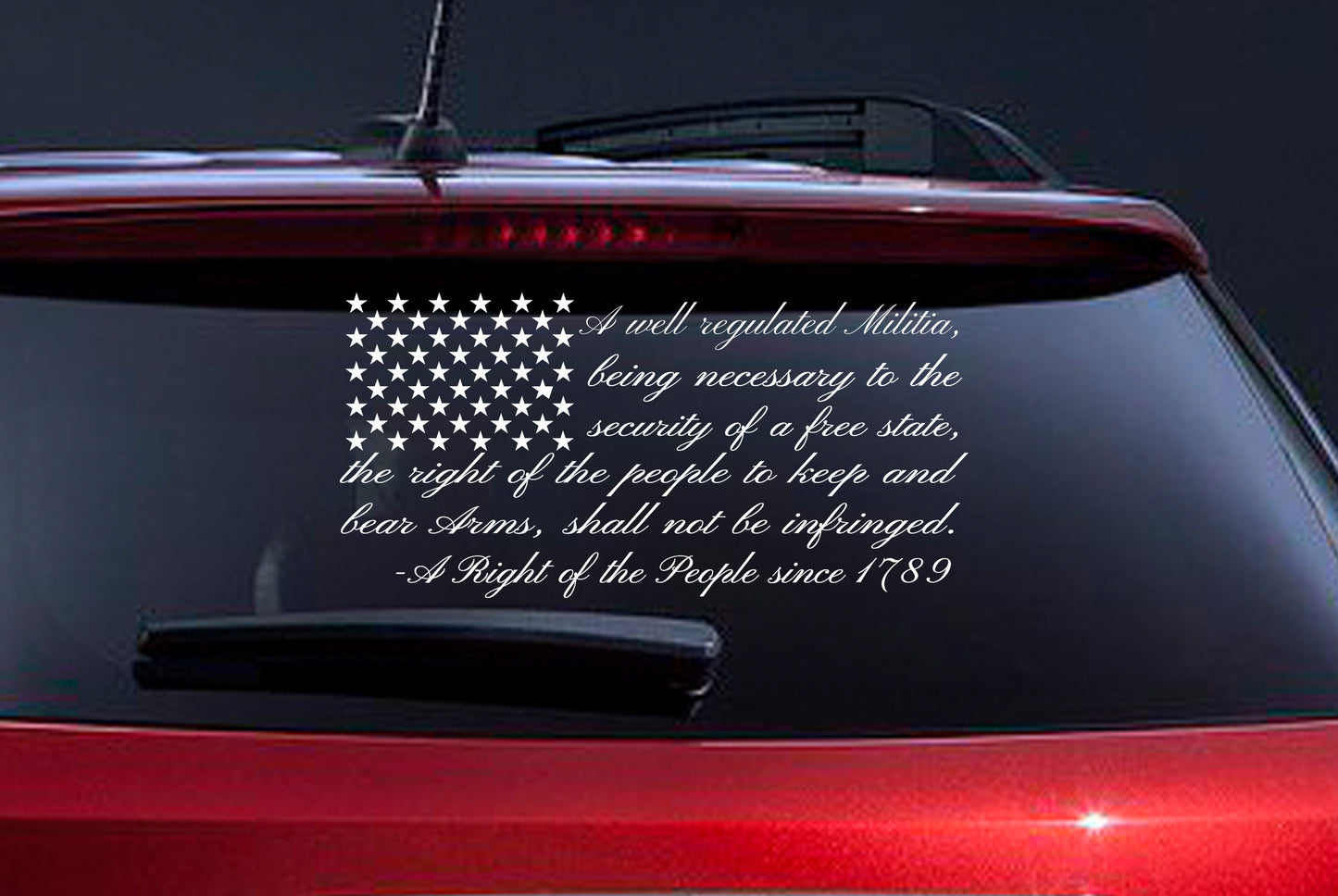 Second Amendment American Flag Decal