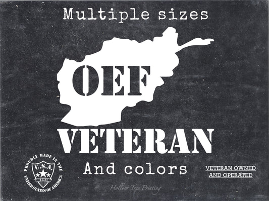 OEF Veteran (Operation Enduring Freedom) Decal