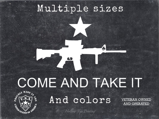 M4 Come and Take It Decal