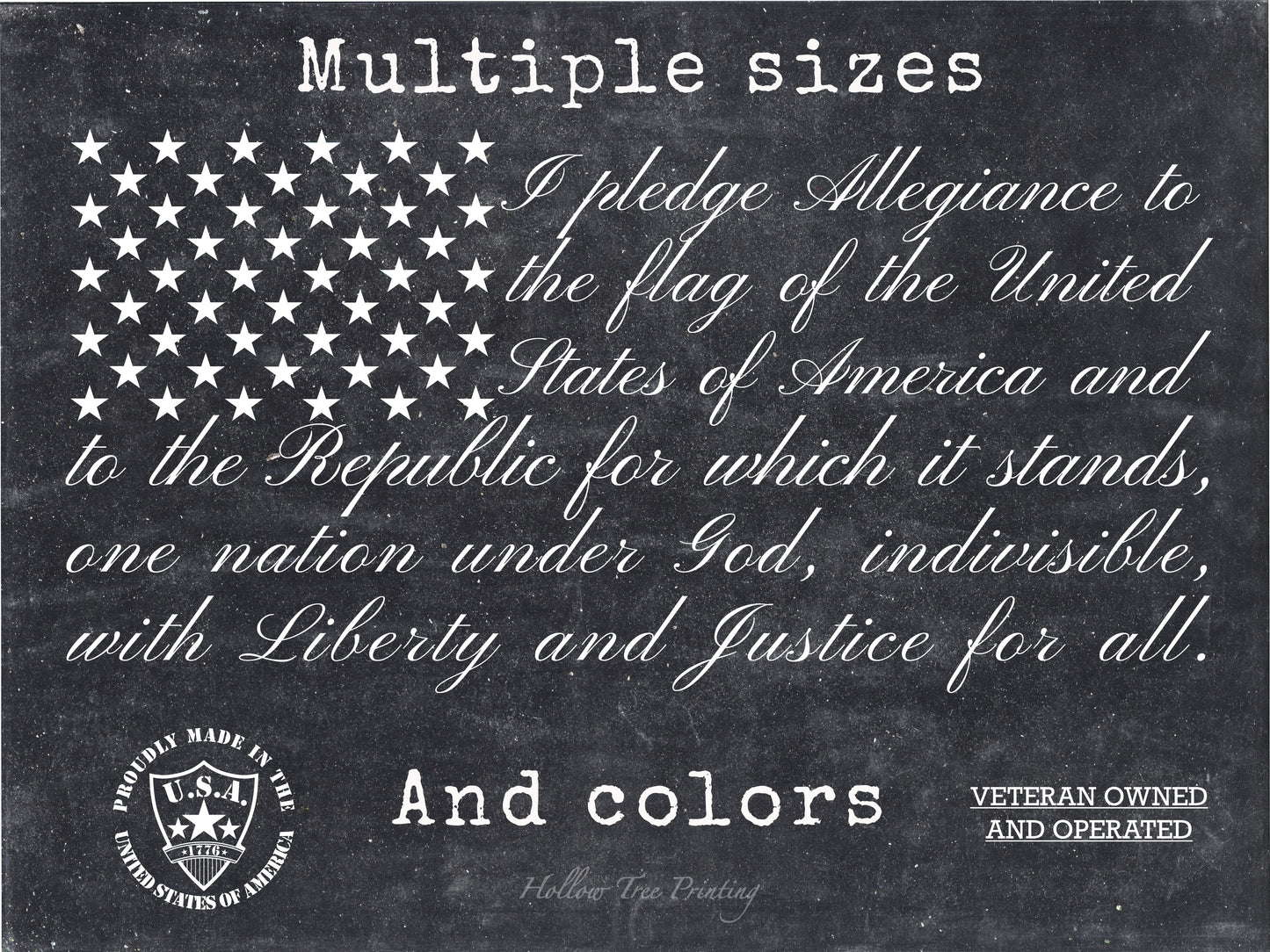 Pledge of Allegiance American Flag Decal