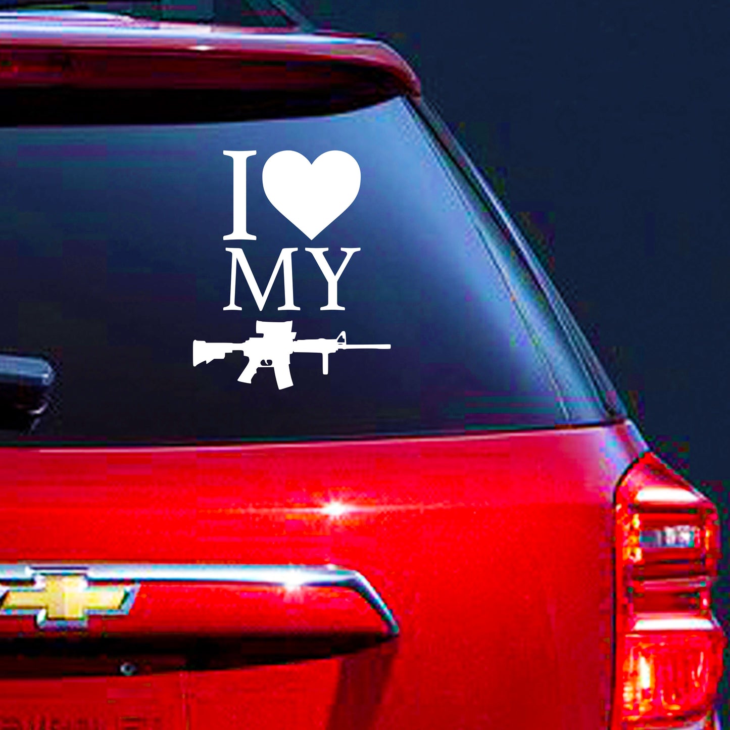 I Love My Rifle Decal