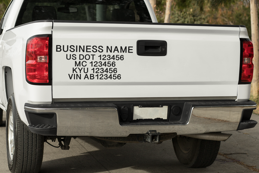 Five Line Custom Commercial Vehicle Decal