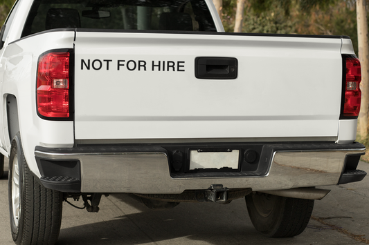 Not For Hire Decal