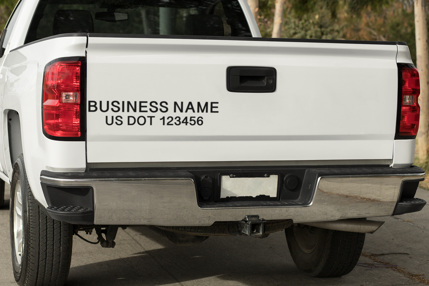 Two Line Custom Commercial Vehicle Decal