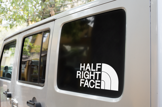Half Right Face Decal